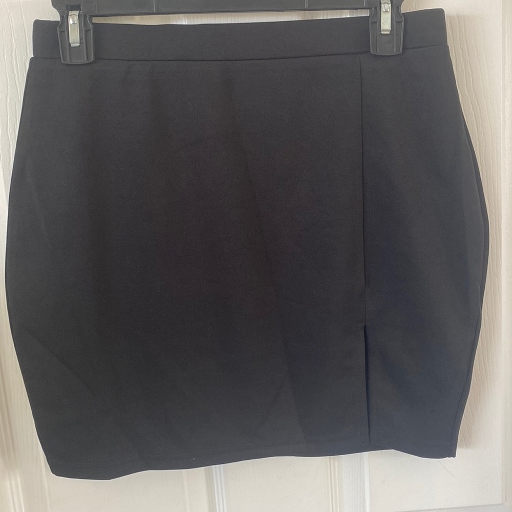 Black mini skirt